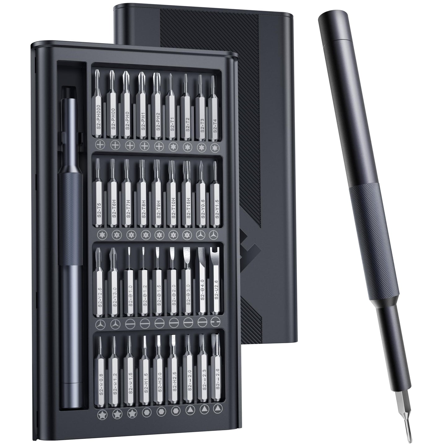 Gifts for Men, AXTH 37in1 Small Precision Screwdriver Set, Christmas Stocking Stuffers for Men Adults Him, Professional Magnetic Mini Repair Tool Kit for Computer, Watch, Laptop, Tiny Electronic