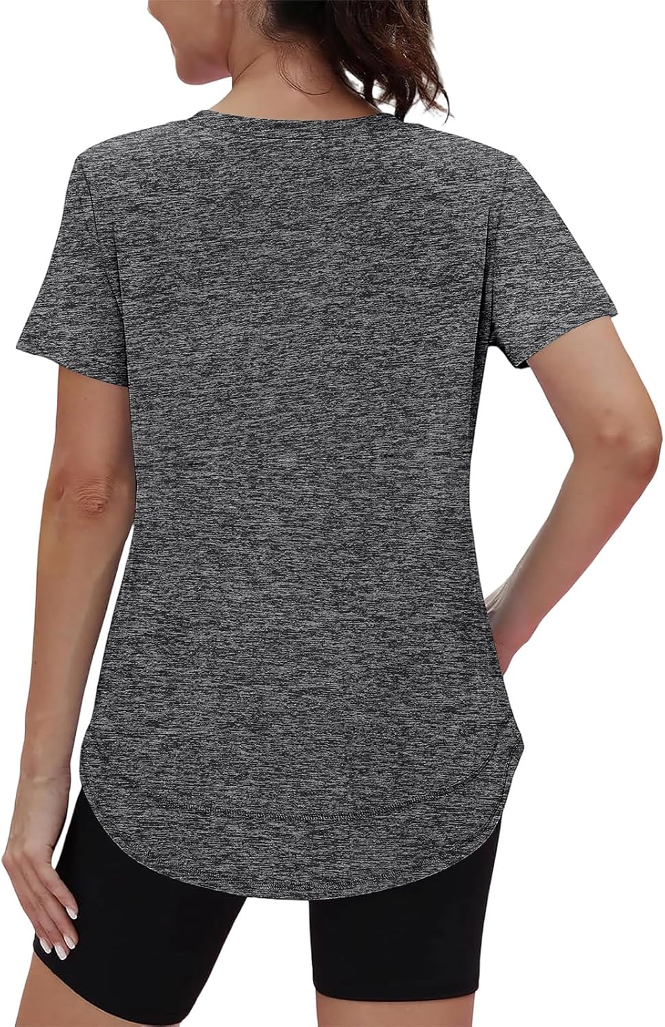 XIEERDUO Women's Quick-Dry Workout Tops - Short Sleeve V-Neck Shirts for Hiking & Running | S-3XL