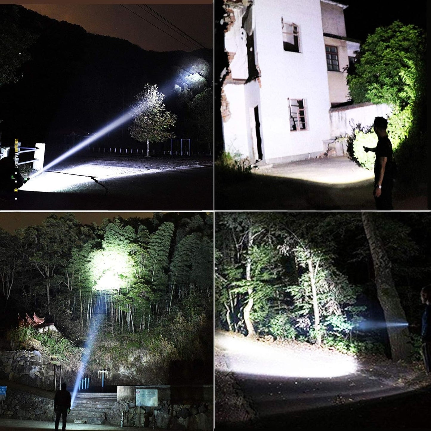 90,000 Lumens Rechargeable LED Flashlight - Super Bright, 5 Modes, Waterproof for Camping & Hiking