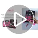 Pink Apollo Tools 135-Piece Household Tool Set with Rechargeable Cordless Screwdriver