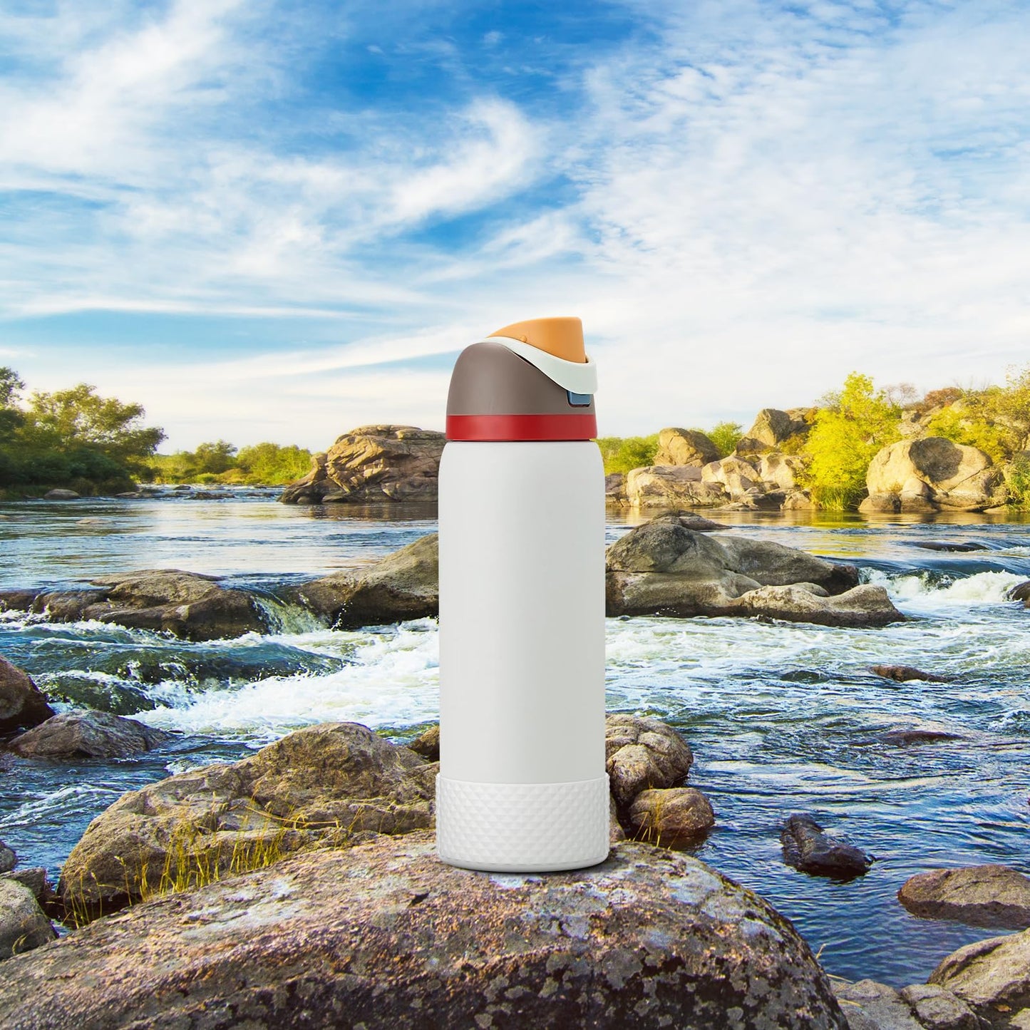 Silicone Boot for Owala Water Bottle 32 oz, Anti-Slip Protective Sleeve for FreeSip/Twist/Flip Stainless Steel Water Bottles Accessories