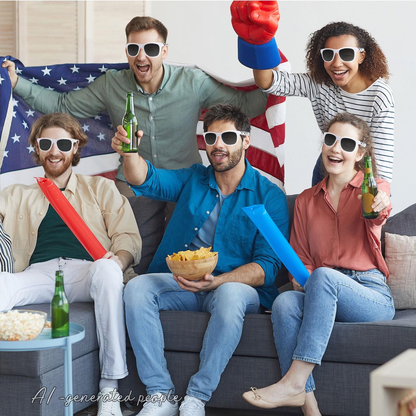 Wowang Soccer Sunglasses 12 Pack Football Themed Sunglasses Soccer Theme Party Decorations