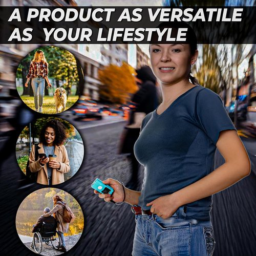 FIGHTSENSE Stun Gun Flashlight – Compact & Powerful Self Defense Tool for Women – Rechargeable Design
