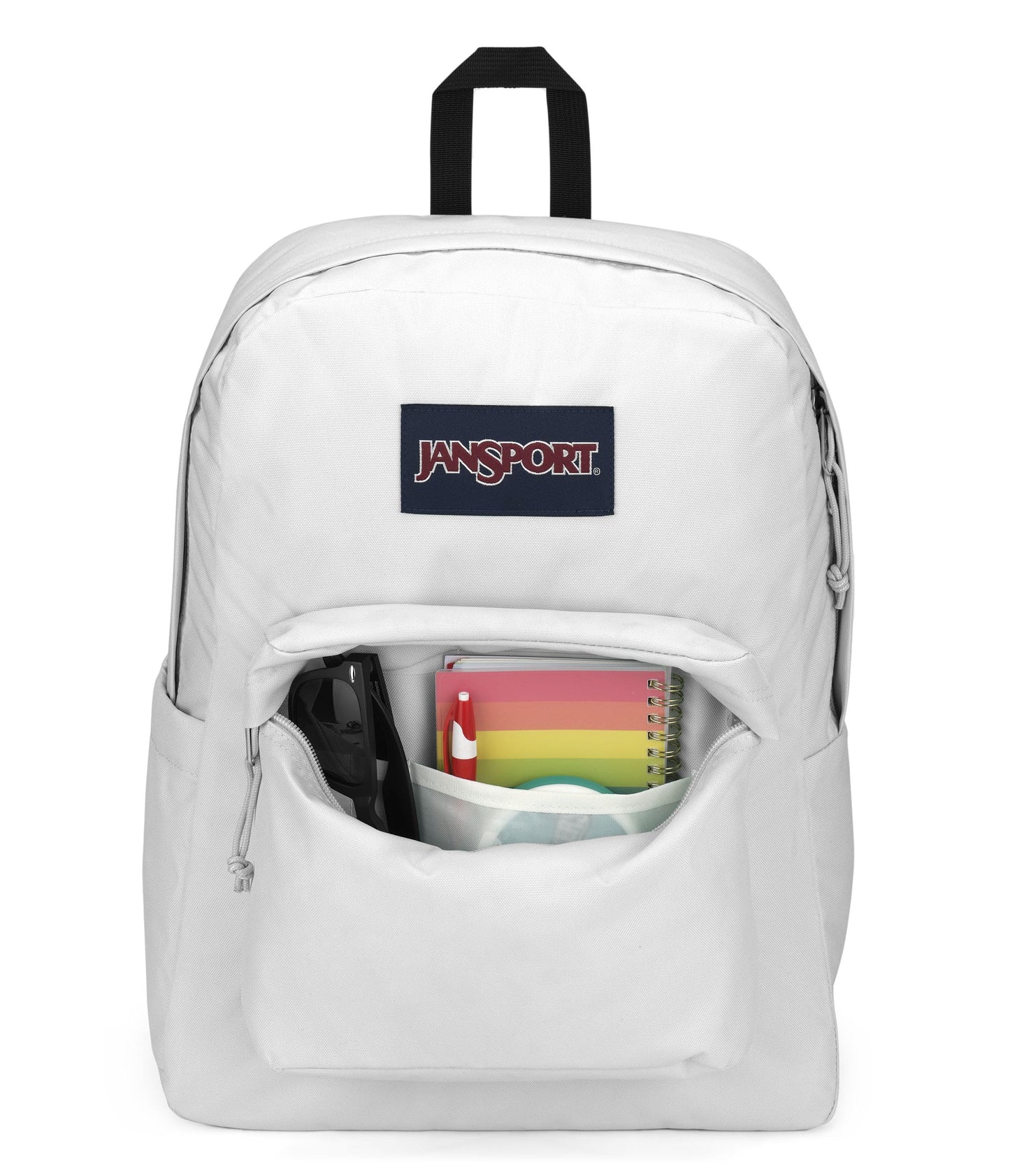 JanSport SuperBreak Plus Backpack with Padded 15-inch Laptop Sleeve and Integrated Bottle Pocket - Spacious and Durable Daypack for Work and Travel - White