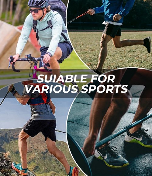 BAMBOO COOL Men's No-Show Socks - Breathable, Moisture-Wicking, Non-Slip | 6-Pack for Running & Workouts