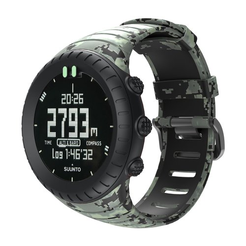 patrohoo Bands for Suunto Core Strap, Rubber Replacement Watch band for Suunto Core SS014993000,Transparent Camouflage