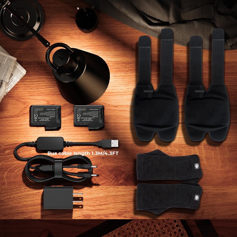 Heating Gloves USB Charger Cable for 7.4V 2200MAH Men Women Heated Socks Hats Hand Muff Replacement Rechargeable Battery Dual Port Power Cord Adaptor 8.4V