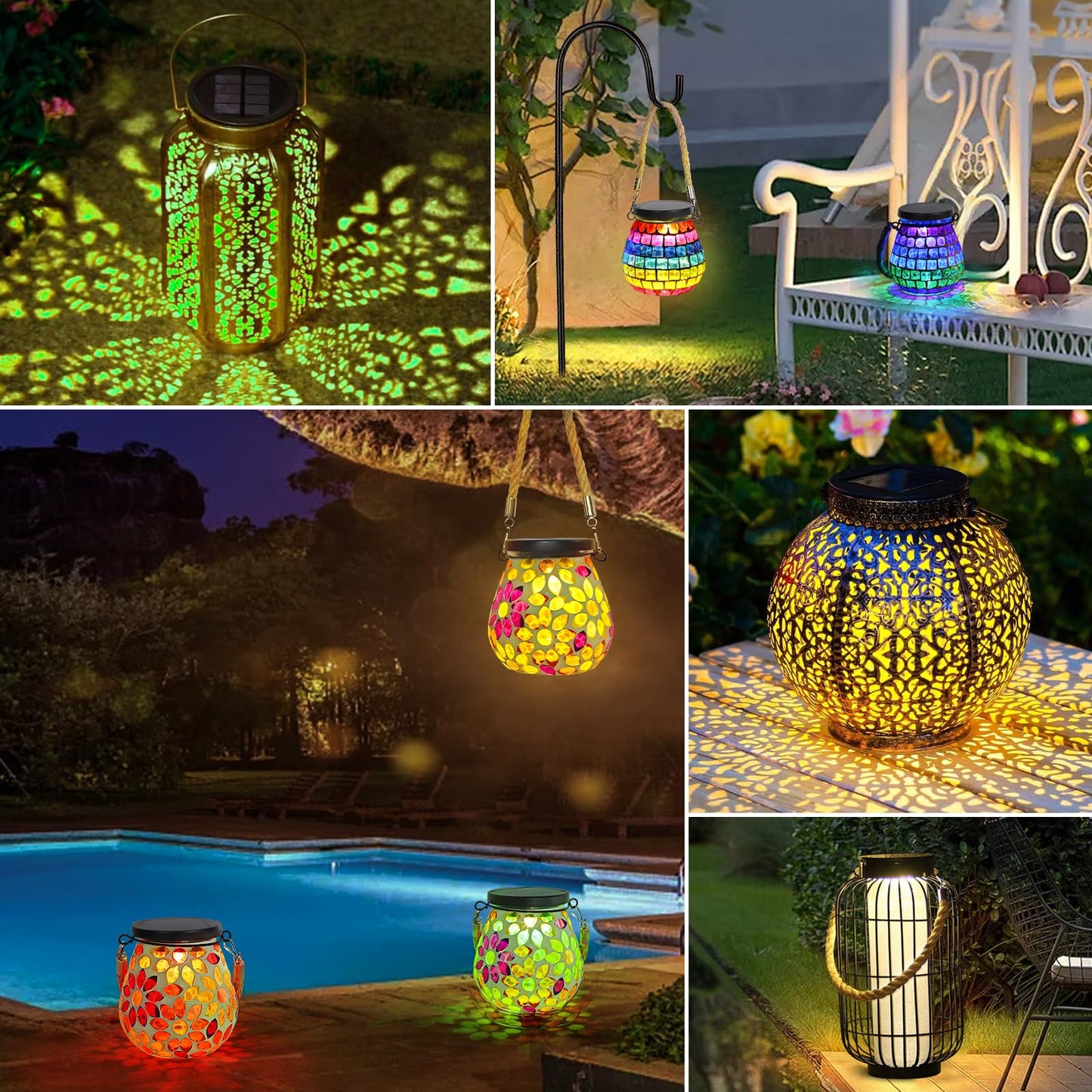 Solar Lights Replacement Parts for Lanterns: 2.83 in Replacement Tops with Warm White & RGB LED Light for Outdoor-2 Pack Waterproof Lid Caps for 2.36 in, 2.42 in, 2.5 in, 2.76 in, 2.83 in Lantern Port