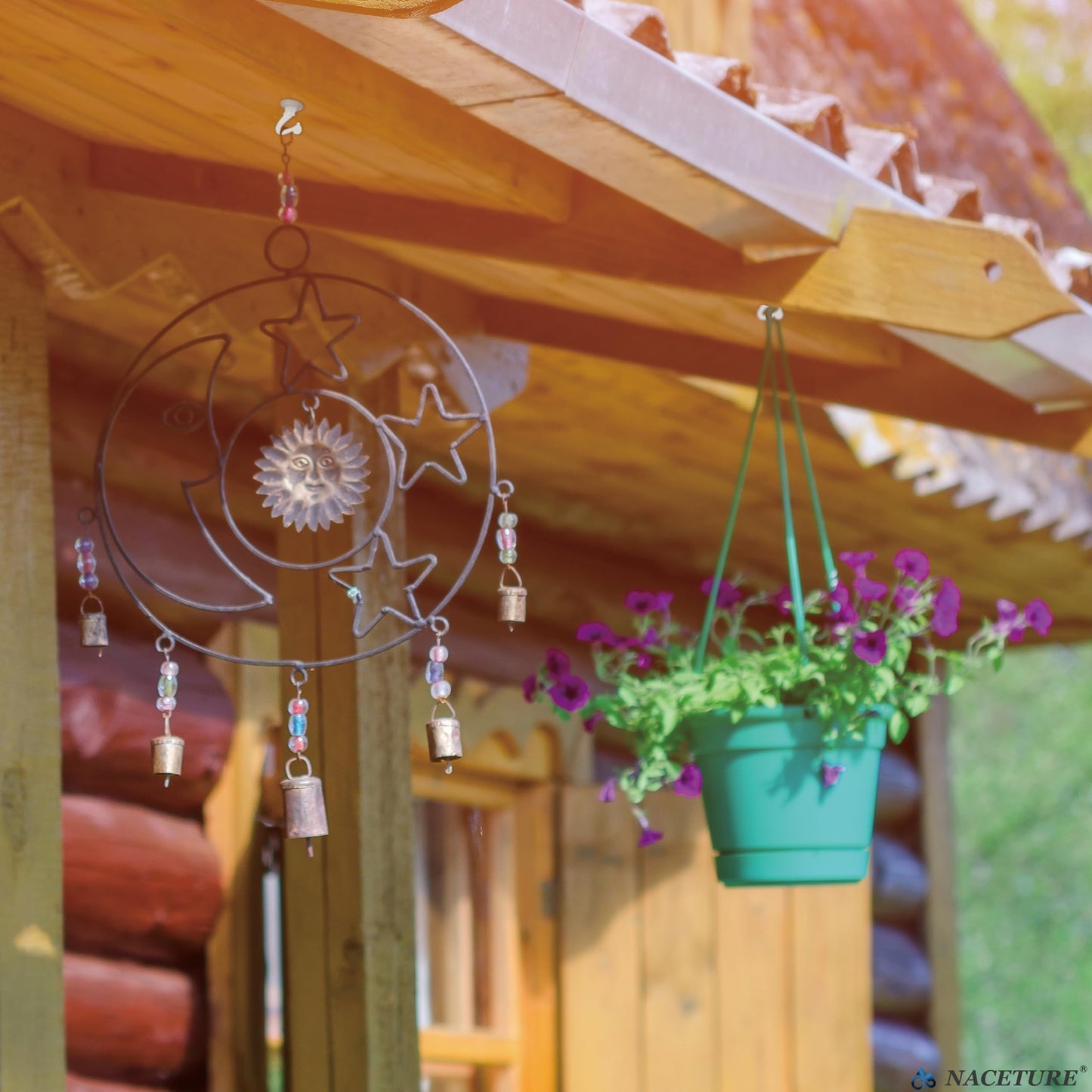 NACETURE Ceiling Hooks for Hanging Plants – 6 Pcs White Plant Hooks for Hanging Baskets Outdoor or Indoor - Swag Hook for Ceiling with Toggle Hooks for Hanging Lights, Flower Install Screw in Hooks