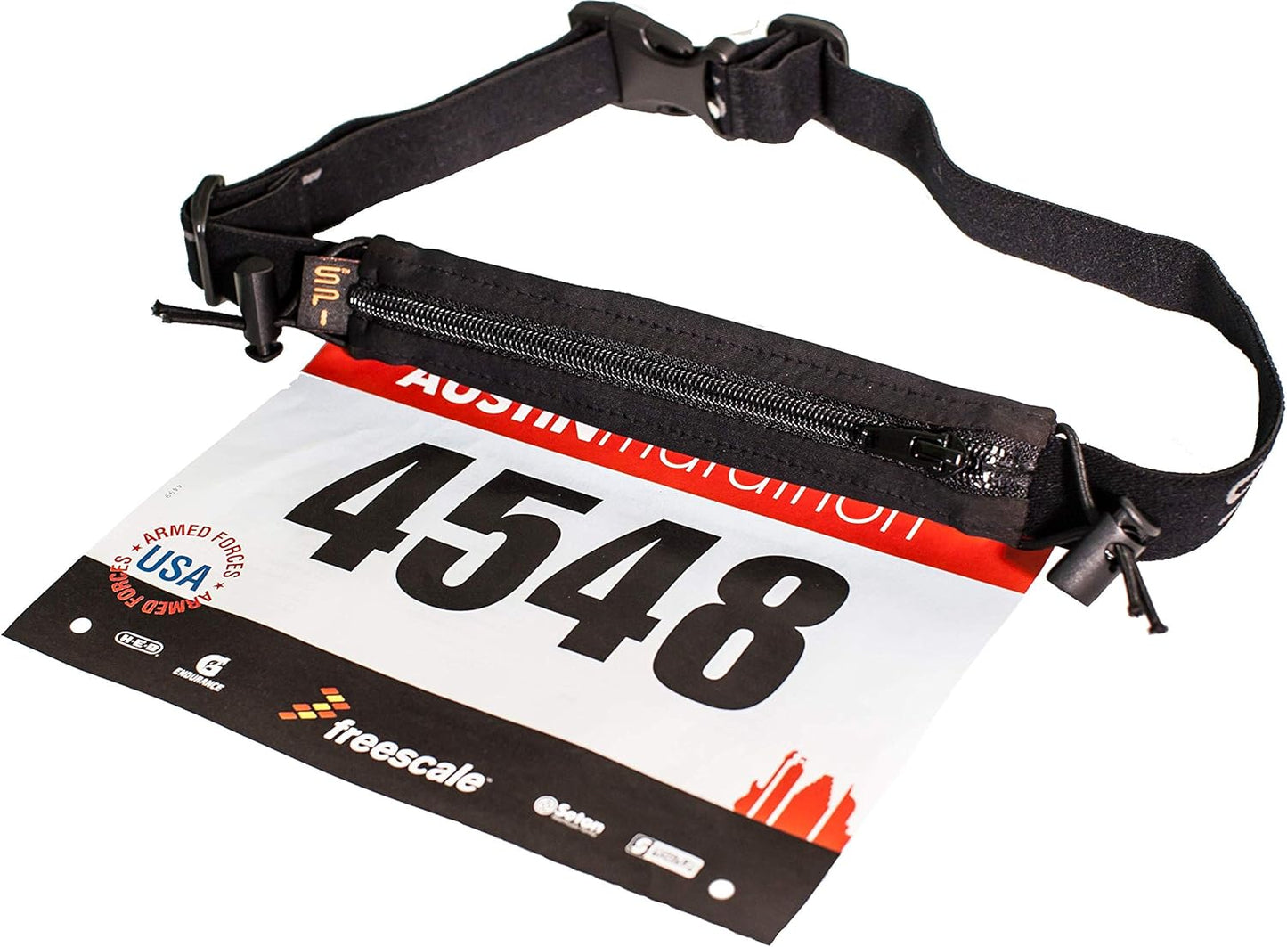 SPIbelt Race Bib Toggles - Securely Attach Race Bibs for Marathons & 5K/10K Races | Black (2 Pairs)