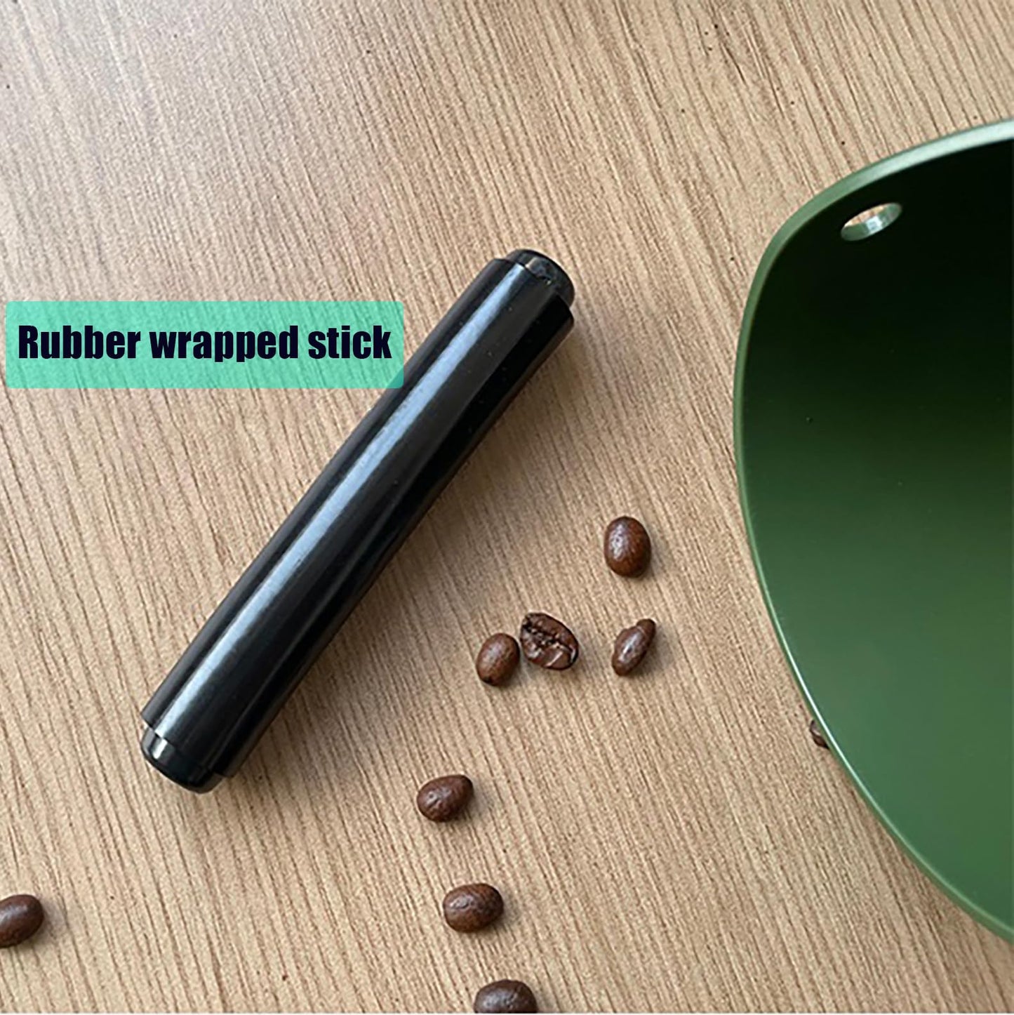 Coffee Knock Box, 4.6 in, Barista Style Espresso Grounds Knock Box, Removable Plastic Knock Rod, Non-Slip Base, Espresso Maker Accessory (Black)