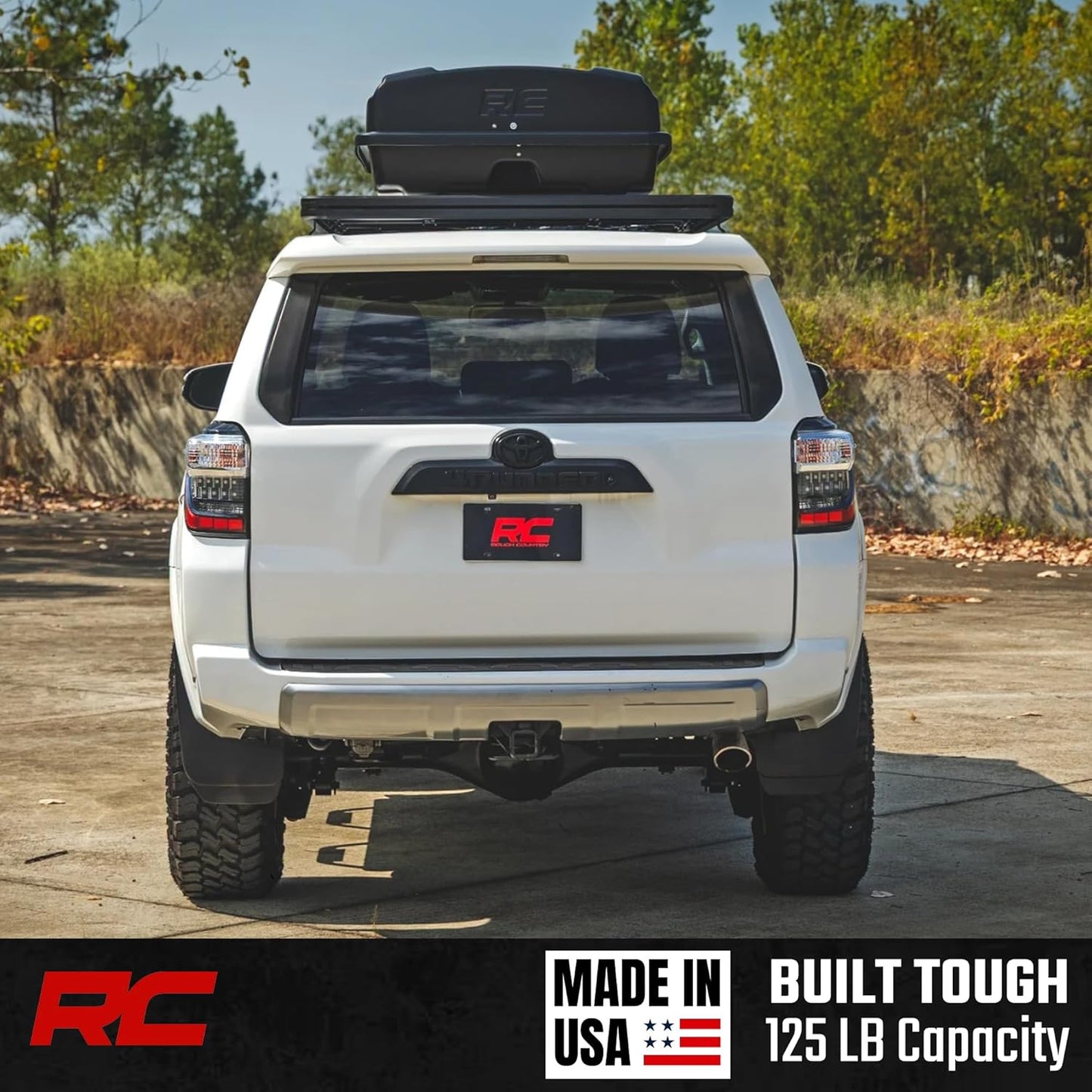 Rough Country Rooftop Cargo Box - 14.5 Cu Ft Hard Shell Storage Carrier | Lockable & Weatherproof