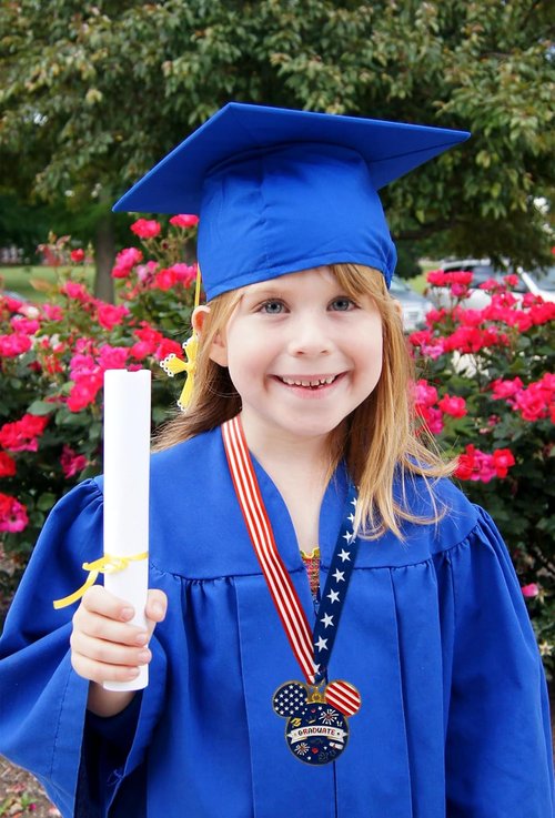 GraduatePro Kindergarten Graduation Medal - Rainbow Neck Ribbon | 2-Inch Kids Award Medallion