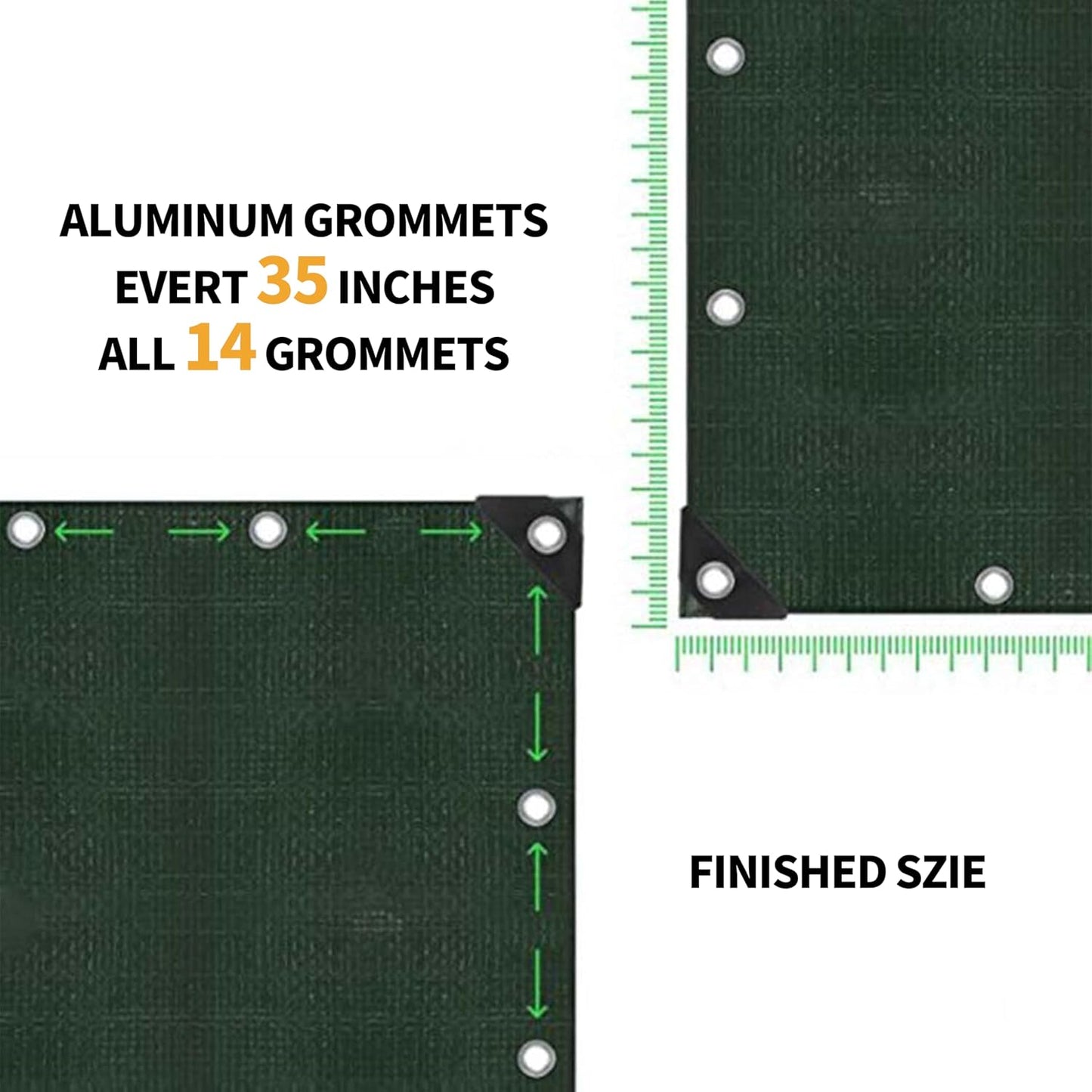 20x30 Feet Waterproof Green Tarp - Heavy-Duty Multipurpose Cover for Outdoor Use
