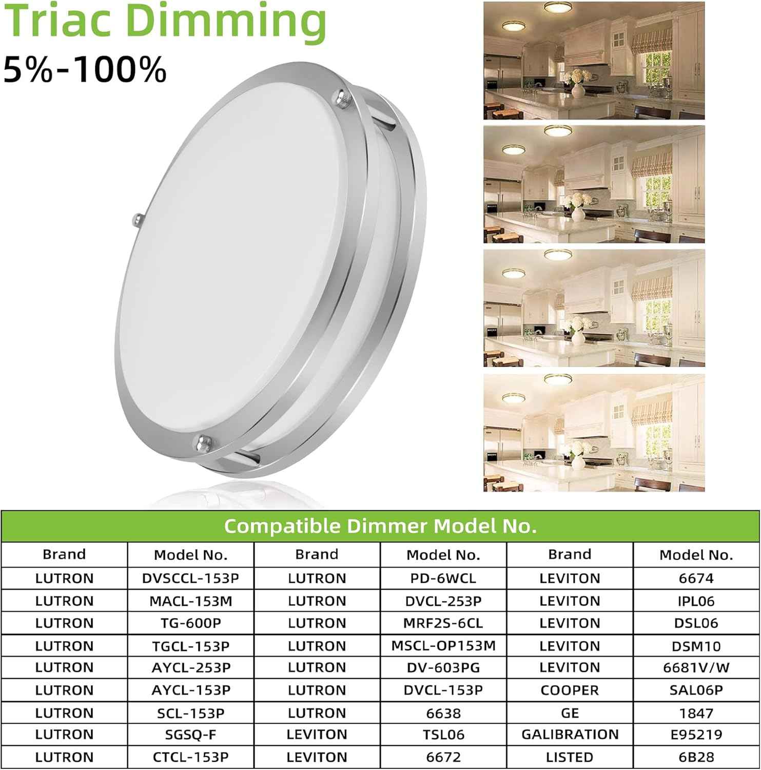 Adjustable 13-Inch Gold LED Flush Mount Ceiling Light Fixture - Dimmable 2700K-5000K for Hallway, Bathroom & Kitchen (2-Pack)