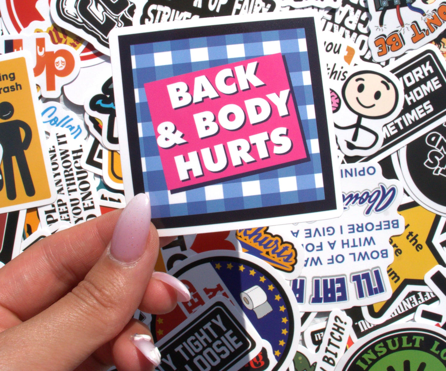 225PCS Funny Hard Hat Stickers (Dirty) for Adults Humor Waterproof Vinyl Welding Helmet, Tool Box, Electrician, Mechanic Construction - Blue Collar Gifts for Men No Repeat