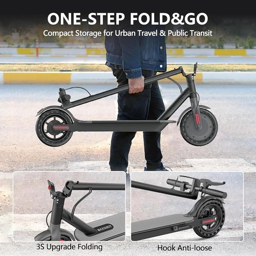 MAXSHOT Electric Scooter - High-Speed Folding E-Scooter with Dual Suspension | 350W/500W Motor, 21-28 Miles Range