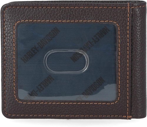 Harley-Davidson Genuine Leather RFID Blocking Wallet - Stylish & Secure Design for Men