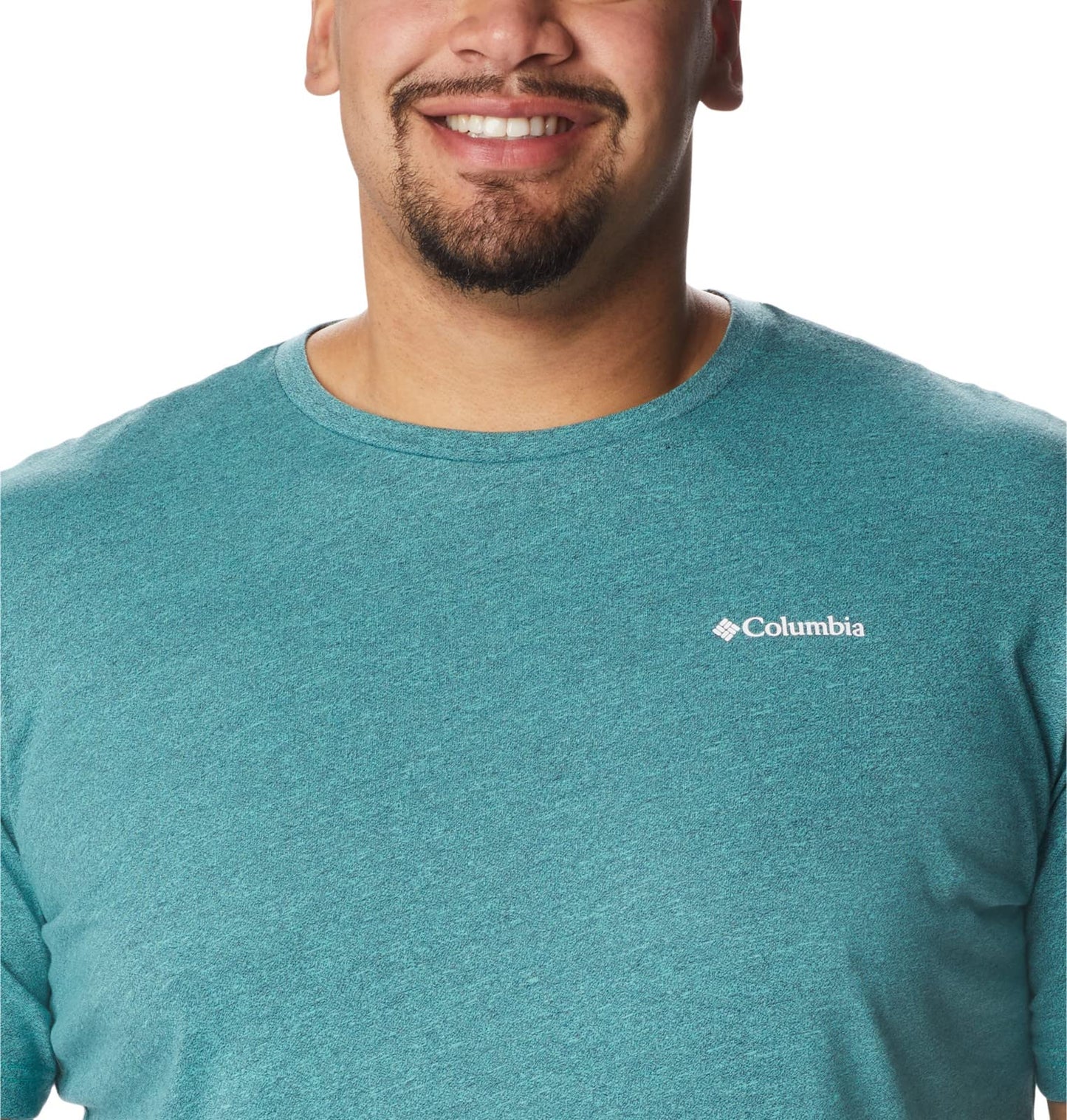 Columbia Men's Big & Tall Thistletown Hills Short Sleeve, Electric Turquoise/Collegiate Navy, Large B&T