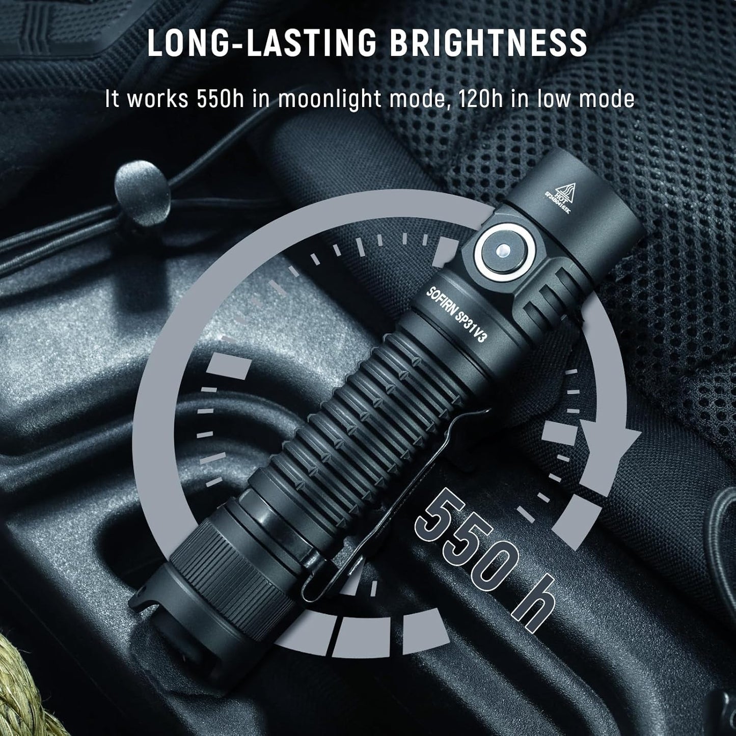 2000 Lumen Rechargeable Tactical Flashlight - Sofirn SP31 V3.0, IP68 Waterproof, EDC & Emergency Ready