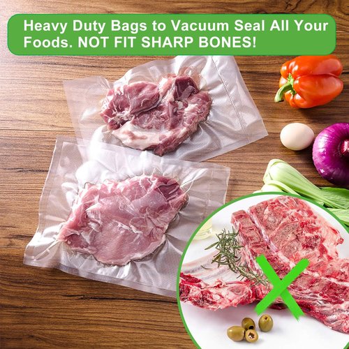 FoodSaver Vacuum Sealer Bags - 200 Quart, 8x12 Inch, BPA Free, Heavy Duty for Meal Prep & Sous Vide