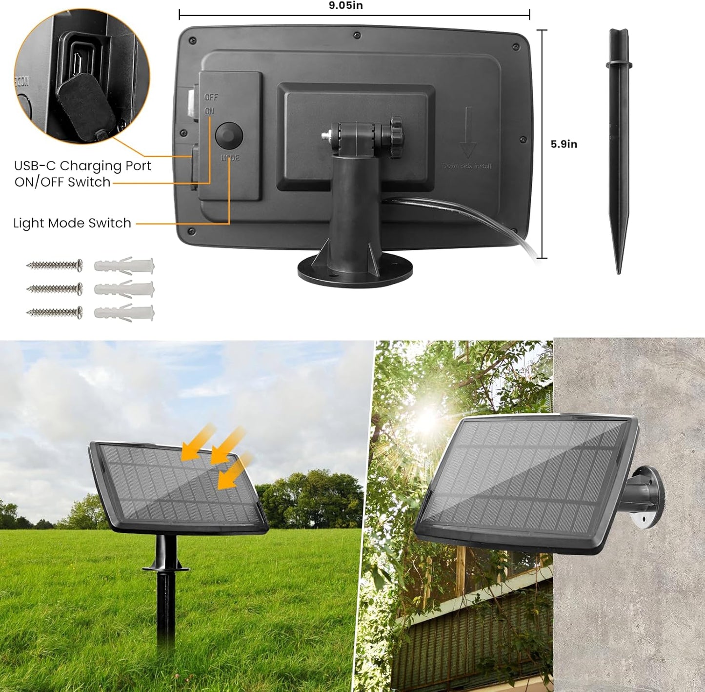100FT Solar String Lights with Remote Control - Waterproof ST38 Edison Bulbs for Patio & Garden