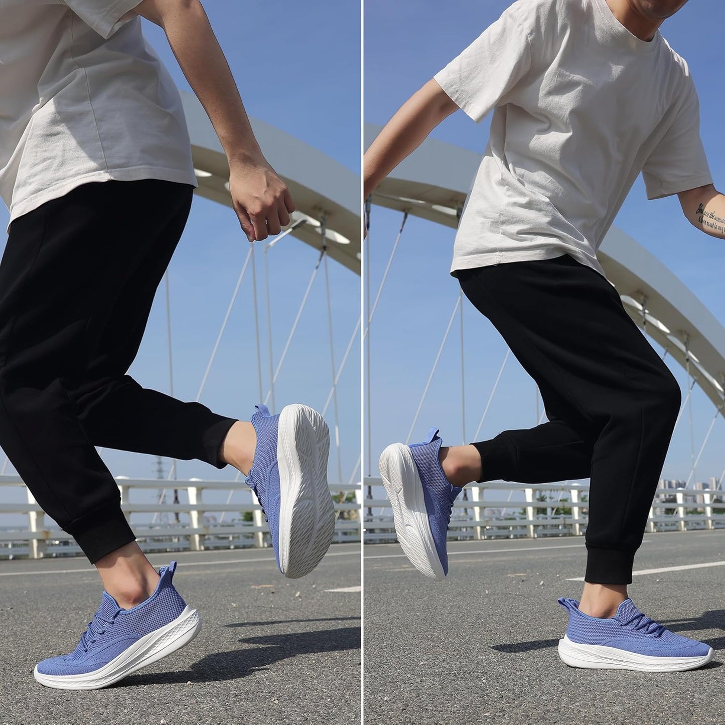VAMJAM Men's Running Shoes - Lightweight Slip-On Sneakers | Breathable Mesh for Gym Workouts