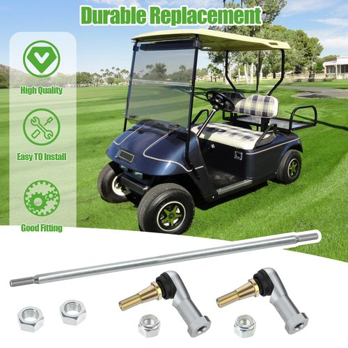 10L0L Golf Cart Tie Rod Assembly Tie Rod and End (Left and Right) Fits EZGO Gas & Electric Golf Carts Years 2001-Up (26 Inch) 70876-G02 70902-G01 70902-G02 01069-G01 01069-G02