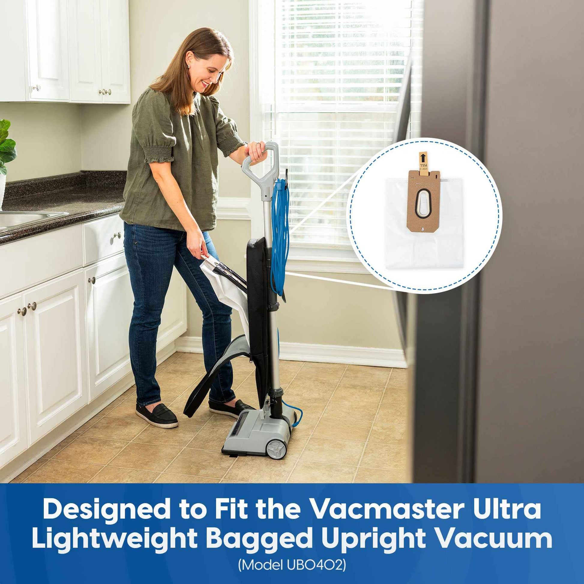 Vacmaster 952546 Bagged Upright Replacement Dust Bags, Pack of 6, for Ultra-Lightweight Bagged Upright Vacuum (Model: UB0402)