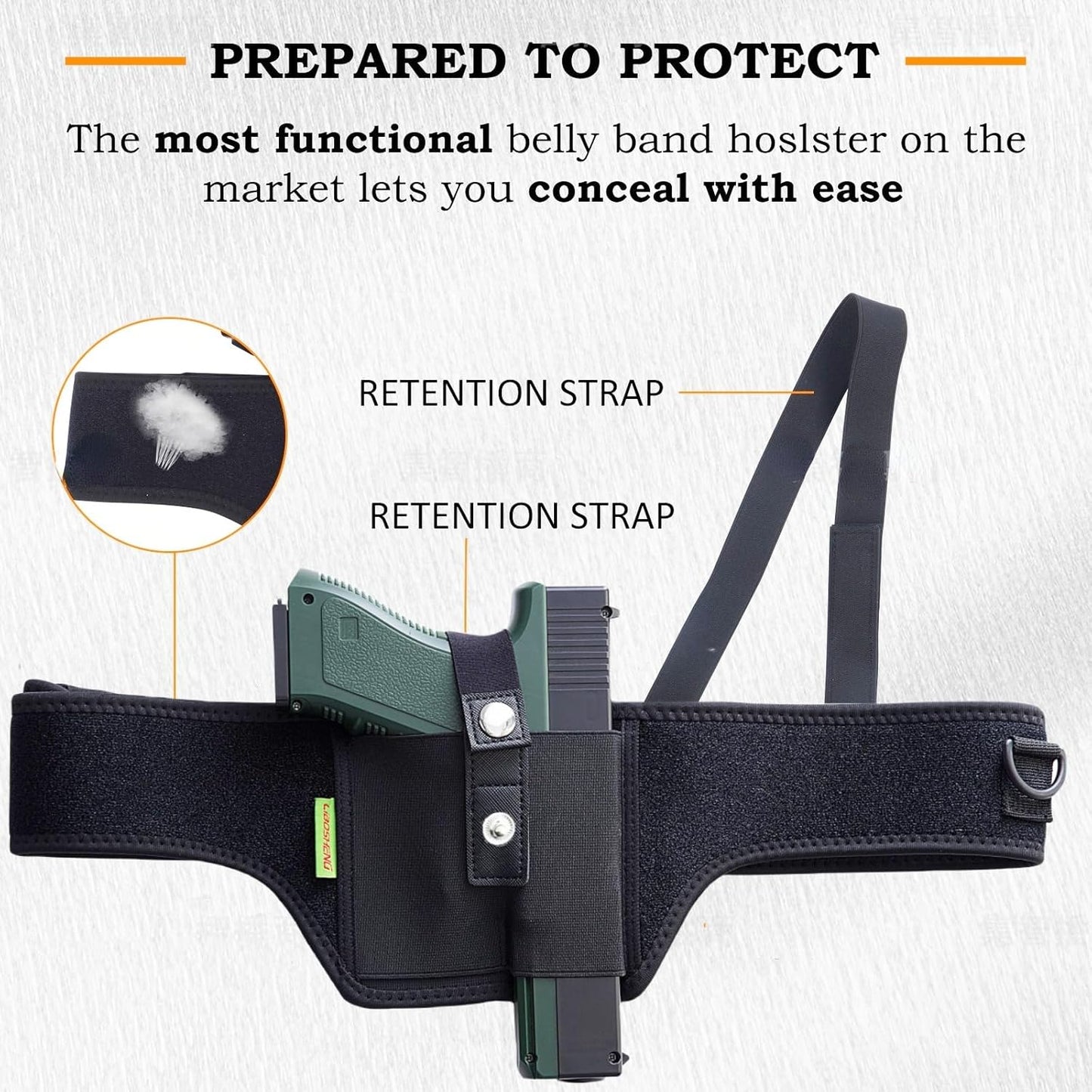 Quick Draw Shoulder Holster - Comfortable Belly Band for Concealed Carry of Small & Compact Gear