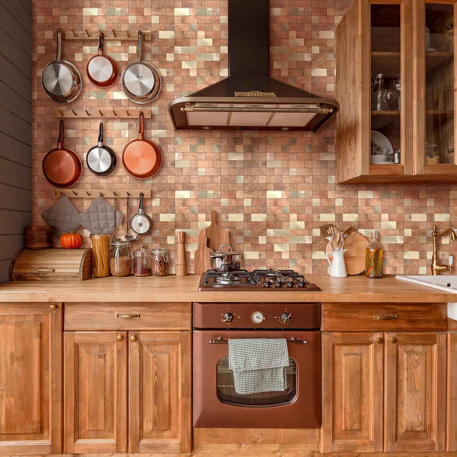Stainless Steel Peel and Stick Backsplash Tiles - 20 Sheets, 12''x12'' for Kitchen & Bathroom