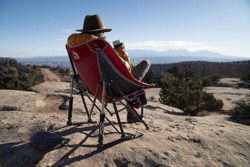 GCI Outdoor Pod Rocker - Collapsible Rocking Chair for Camping - Indigo Blue Color