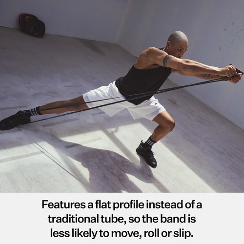 Les Mills™ SMARTBAND™ Workout Resistance Band with Handles, Home Gym Workout Equipment, Elastic Stretch