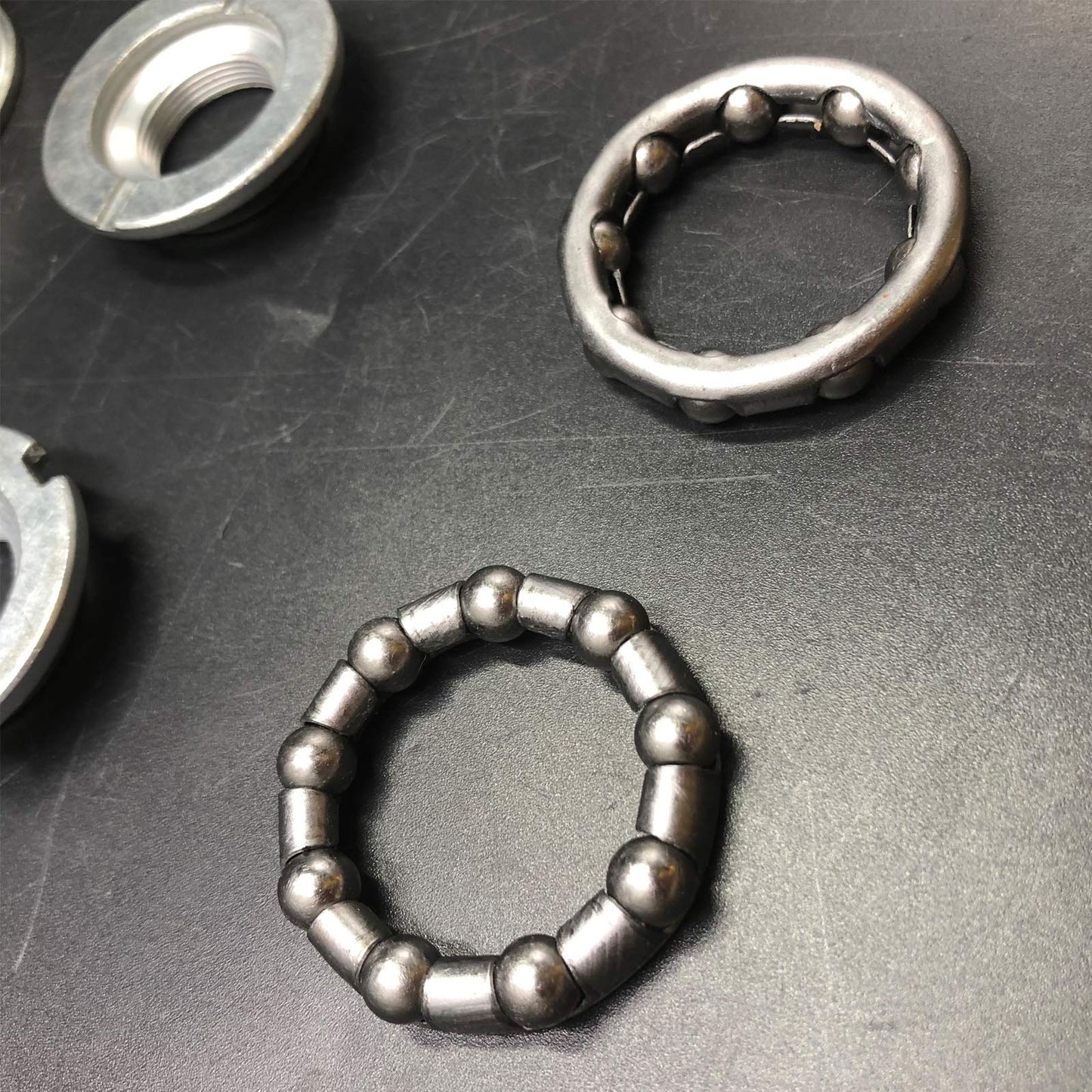 2" Cup Bottom Bracket Set,One-Piece Bottom Bracket Cup Set Bearings Included,Silver