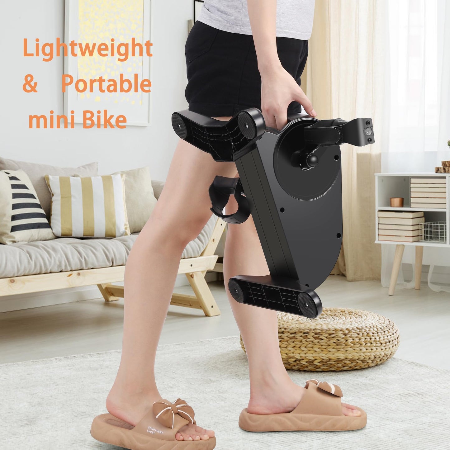 Under Desk Elliptical Machine, Ellipse Leg Exerciser as Seen on TV, Electric Pedal Exercicser,12 Speeds Low Impact Elliptical Leg Exercise Machine for Seniors