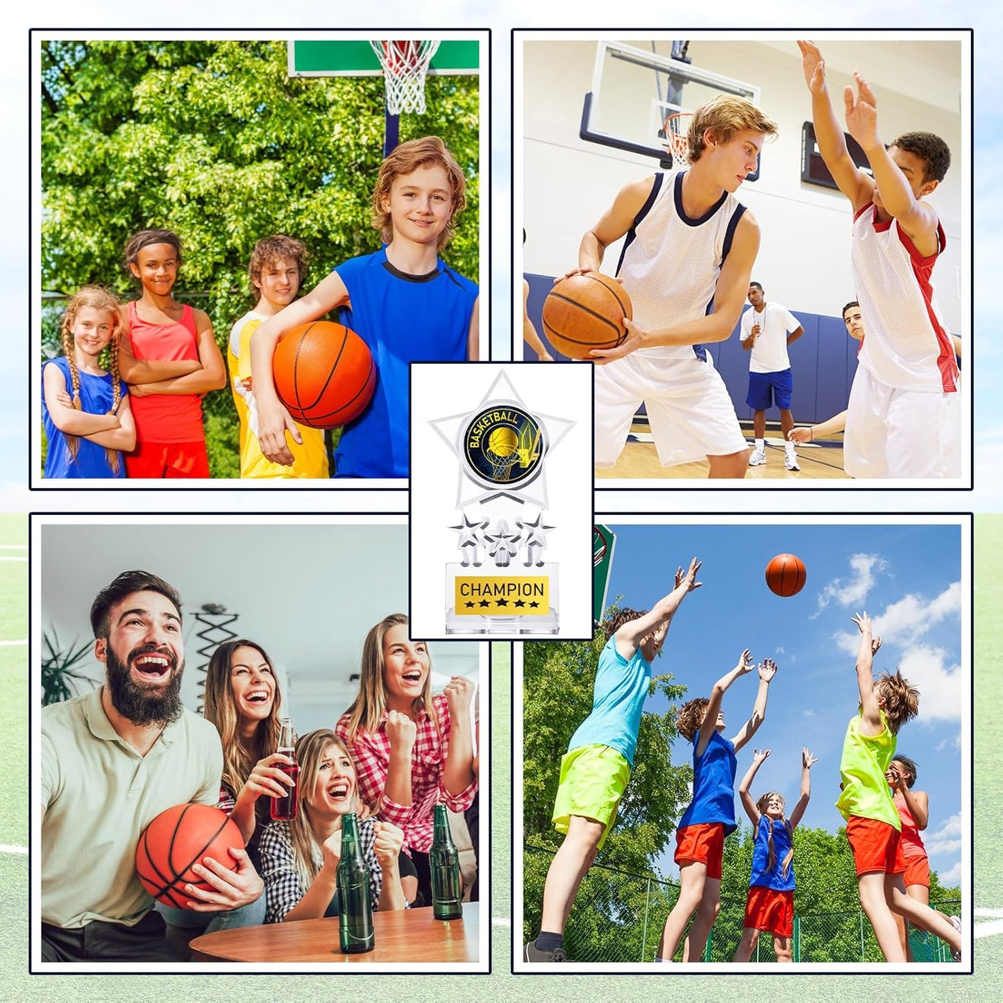 Tondiamo Basketball Trophy - Acrylic Champion Awards for Sports Competitions | Bulk Prizes & Souvenir Gifts