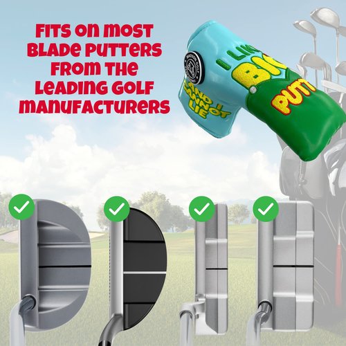 Funny Golf Club Covers for Putter, I Like Big Putts and I Cannot Lie headcovers, Funny Headcover for putters, Golf Gifts for Men, Dad, and Women, Great Golf Accessories for Men (Blade Putter)