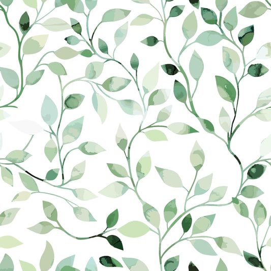 Wookmmy Modern Blue and Sage Green Leaf Peel and Stick Wallpaper Botanical Design Removable Self Adhesive Vinyl Contact Paper for Bathroom Waterproof Cabinets and Farmhouse Wallpaper 17.7" x 70.8"