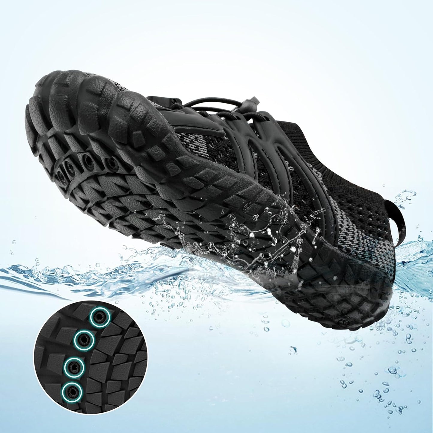 STELLE Water Shoes for Kids - Quick-Drying Barefoot Design with Adjustable Laces | Non-Slip for Beach & Hiking