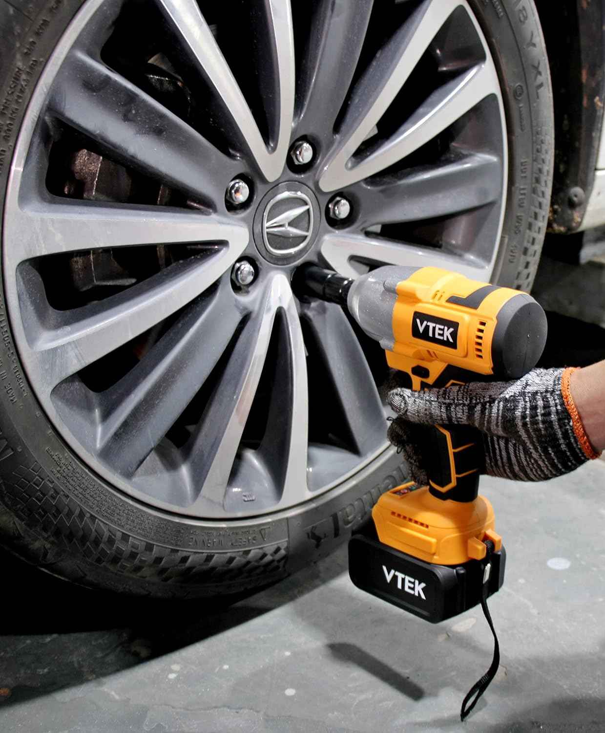 VTEK 1/2 Inch Brushless Cordless Impact Wrench - 700N.m Torque for Auto Tires