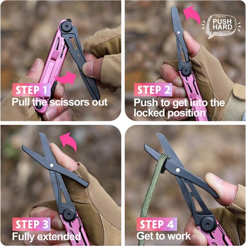 Self Defense Pocket Knife for Women - Stocking Stuffers for Women, Pink Self Defense Knife - Pocket Knives for Woman - Gifts for Woman Wife Mom Girlfriend, Mothers Day Gifts