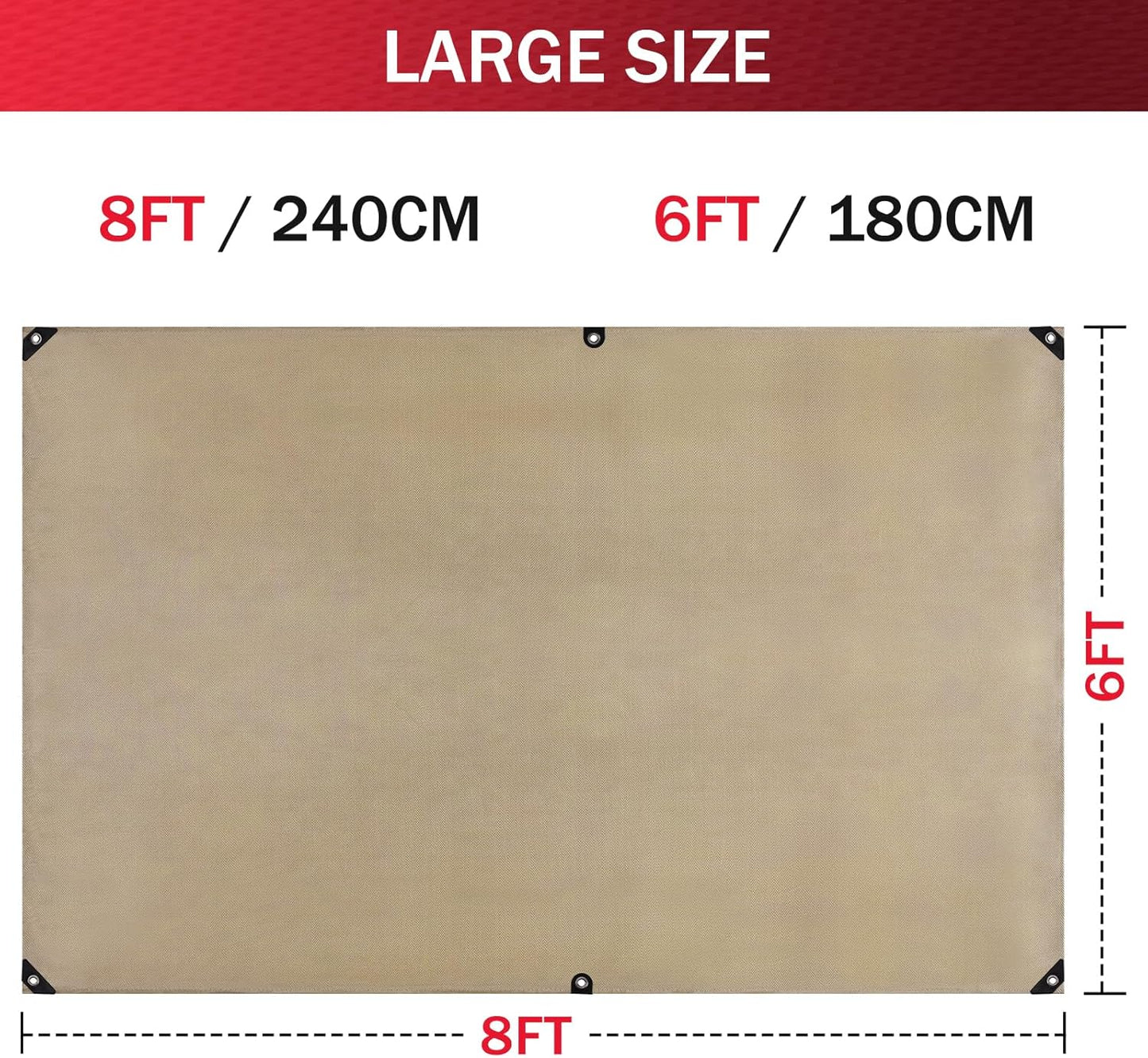 Heavy Duty Welding Blanket 4x6 ft - 1022°F Fire Resistant Fiberglass Insulation (2 Pack)