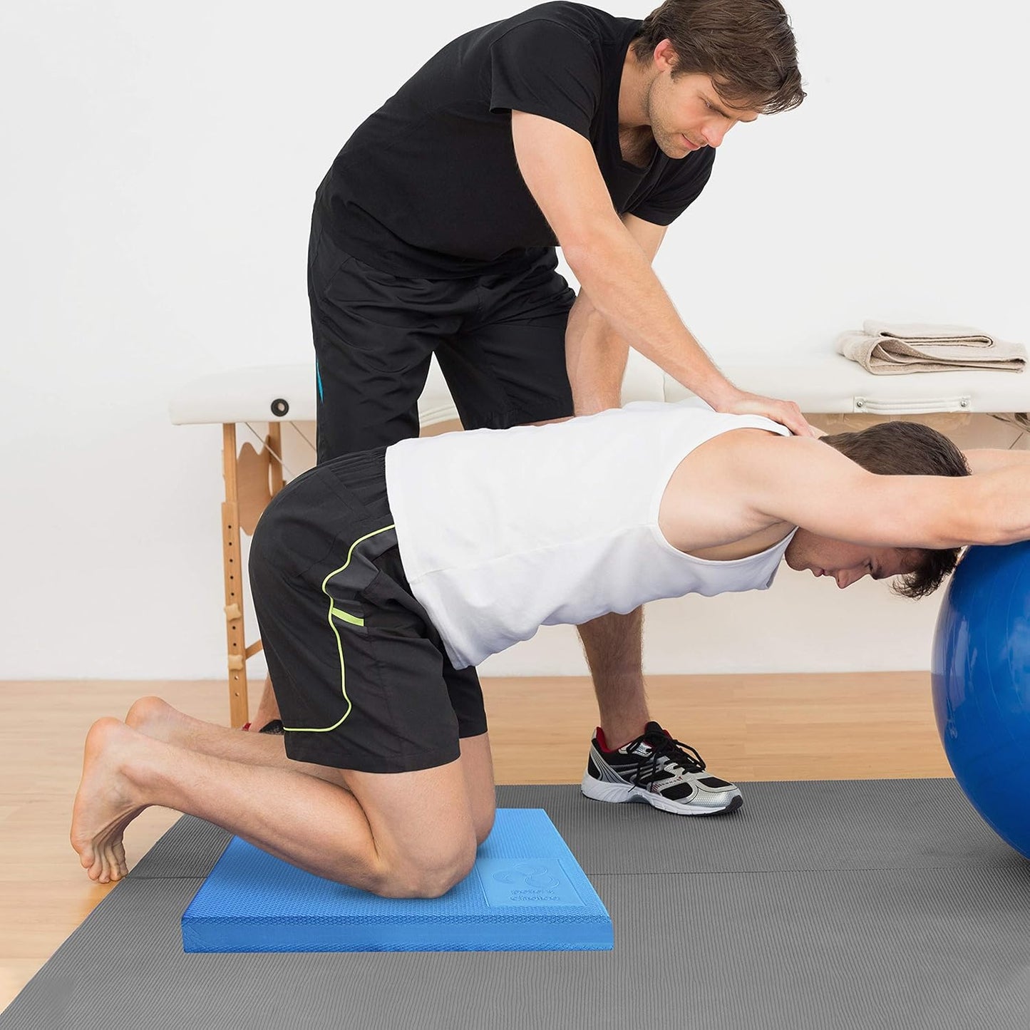 Pete's Choice Foam Balance Pad - XL Size with Free Stretching Strap & Guide | Ideal for Physical Therapy & Rehab