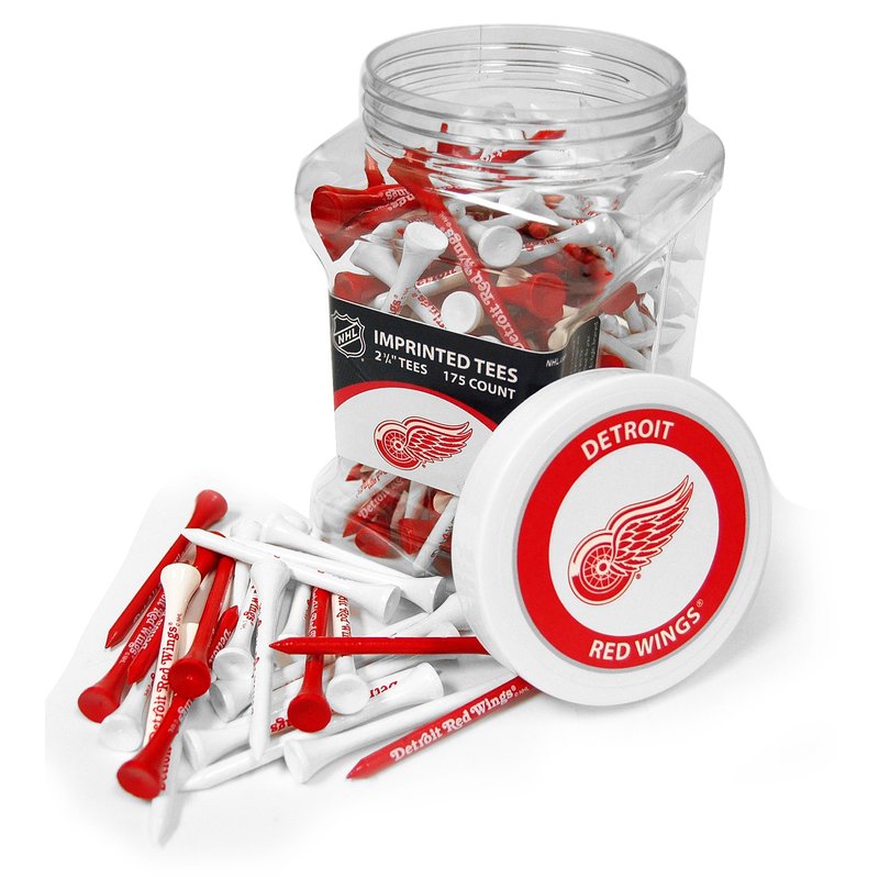 Team Golf NHL Detroit Red Wings Jar Of 175 Golf Tees 2-3/4" Golf Tees, 175 Pack, Regulation Size, Multi Team Colors