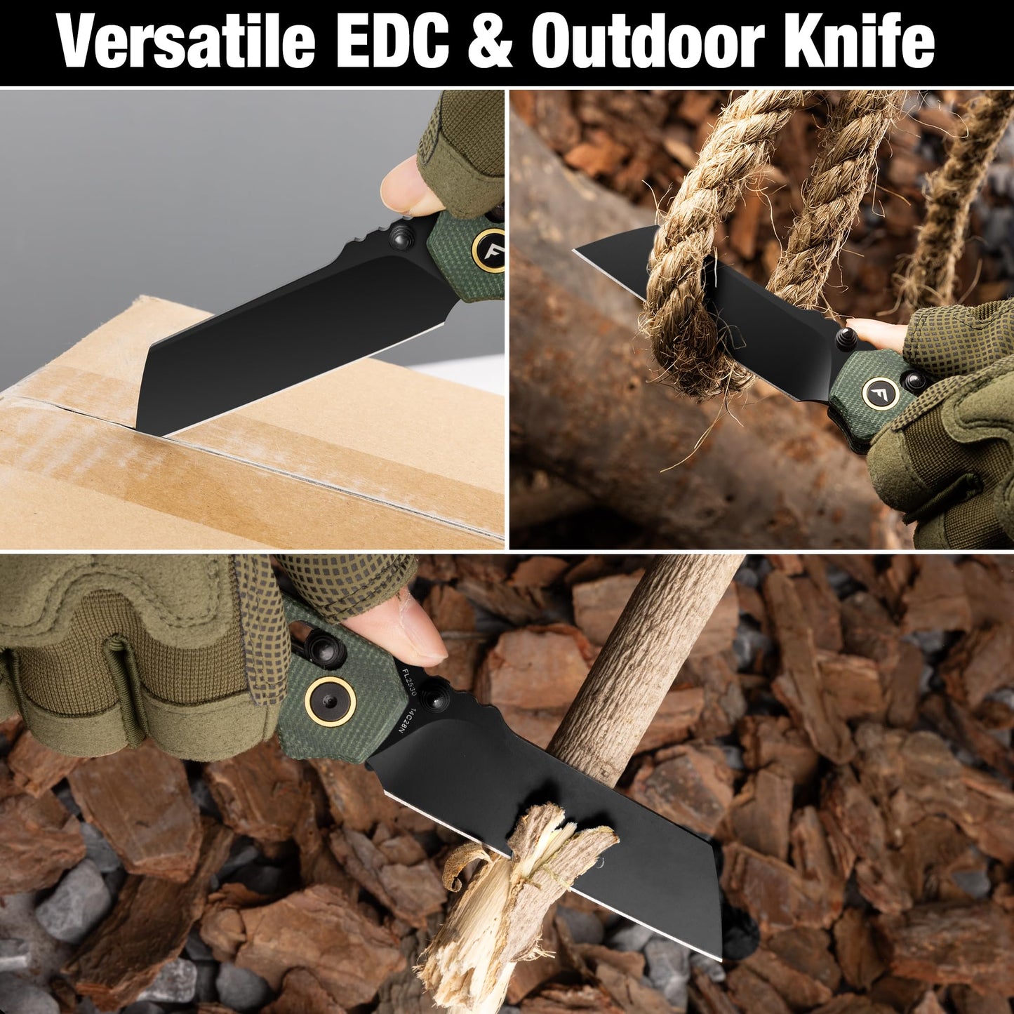 SKIF FLISSA Pocket Knife with 14C28N Stainless Steel Blade, Linen Micarta Handle, Axis Lock and Reversible Belt Clip, One-Hand Open Folding Knife for Hiking, Camping, Fishing, Indoor and Outdoor Activities