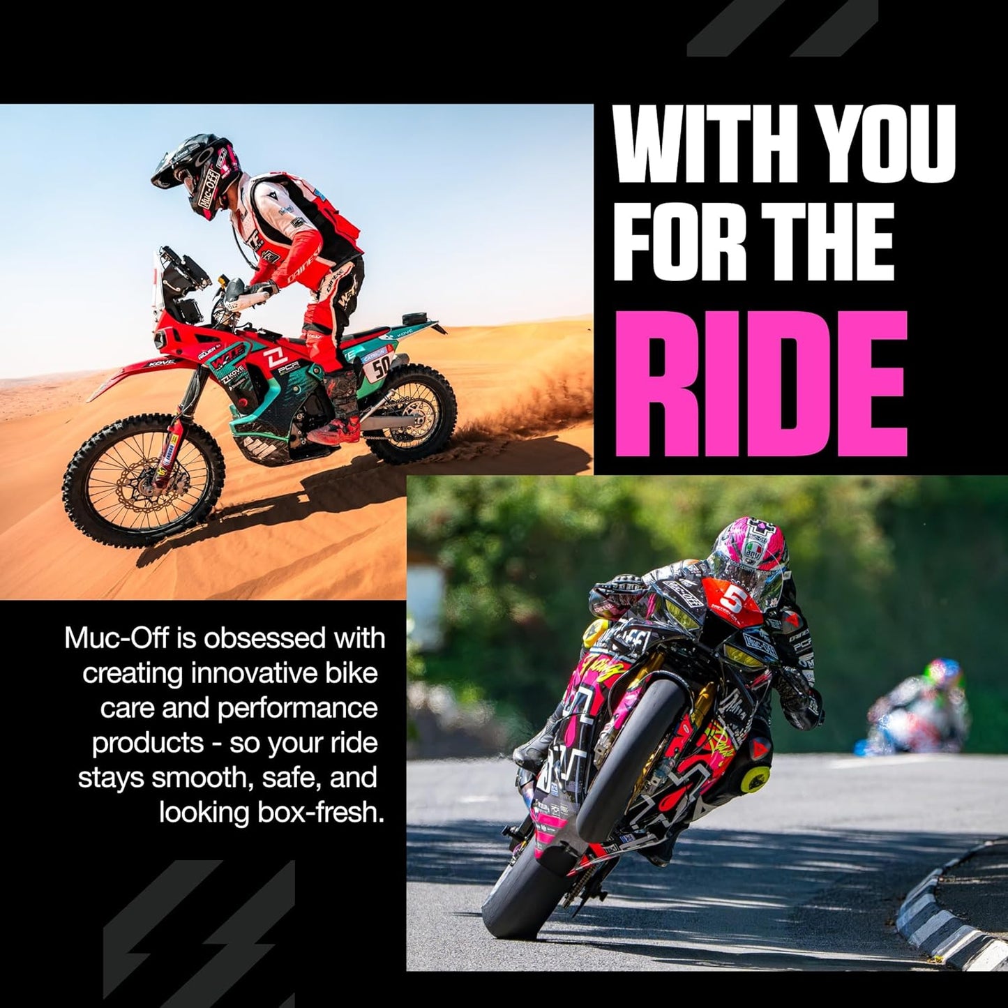 Muc Off All-Weather Motorcycle Chain Lube - Premium 400ml Motorbike Chain Lubricant Spray