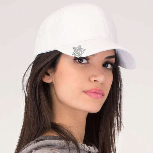 Navika White Star Golf Ball Marker with Crystals | Magnetic Hat Clip Included | Star Themed Golfing Accessory | Bling Gift for Women Golfers