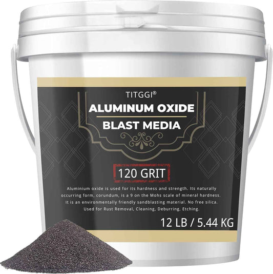 Premium 100 Grit Aluminum Oxide Blast Media - 19lbs High Abrasive Sand for Metal Blasting