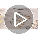 OIIKI 16PCS Heart Shape Keychain Clips Gold Silver Lobster Clasps for DIY Bags Keys