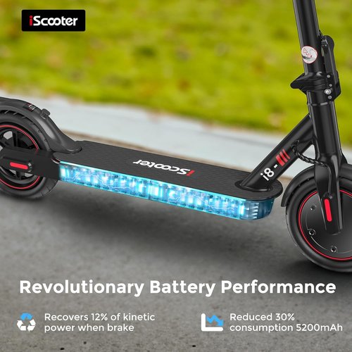 iScooter Electric Scooter - Long Range 18 Miles | Top Speed 22 MPH | Ideal for Commuting & Teens